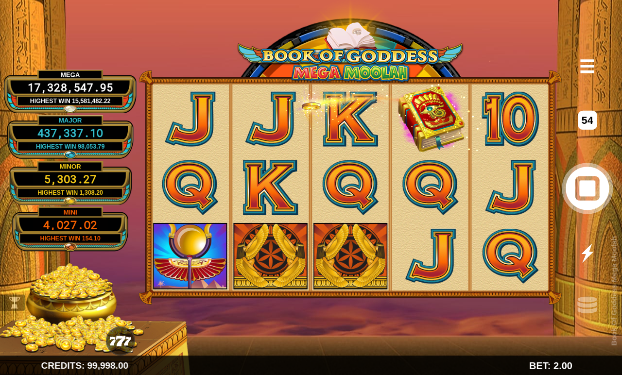 Book of Goddess Mega Moolah gameplay