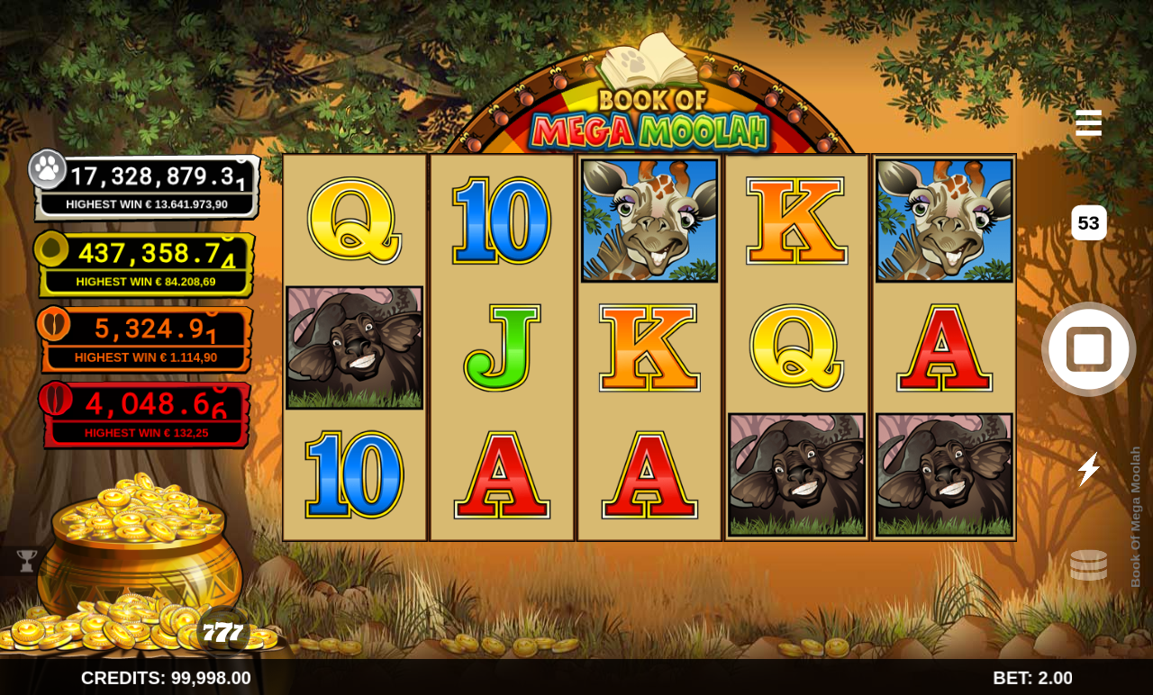 Book of Mega Moolah gameplay