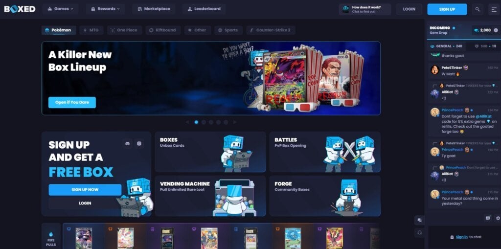 Boxed.GG Homepage
