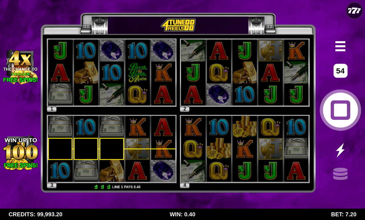 Break Da Bank Again 4Tune Reels gameplay