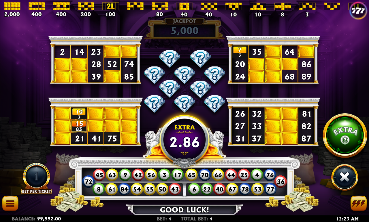 Break da Bank Again Video Bingo base game