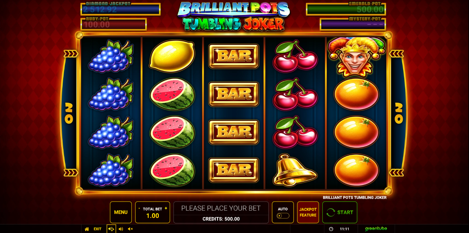 Brilliant Pots Tumbling Joker base game play