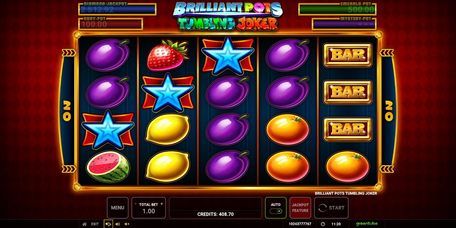 Brilliant Pots Tumbling Joker Free Spins trigger