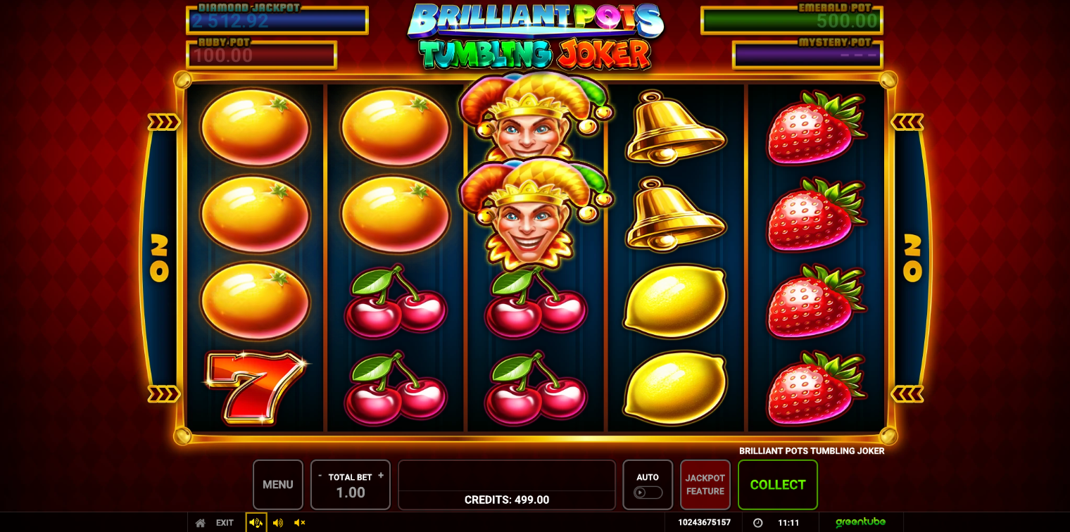 Brilliant Pots Tumbling Joker 20 fixed paylines