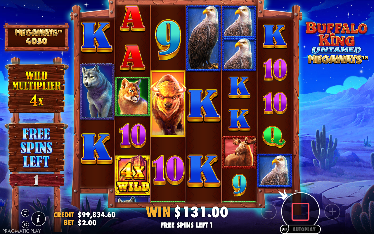 Buffalo King Untamed Megaways free spins round