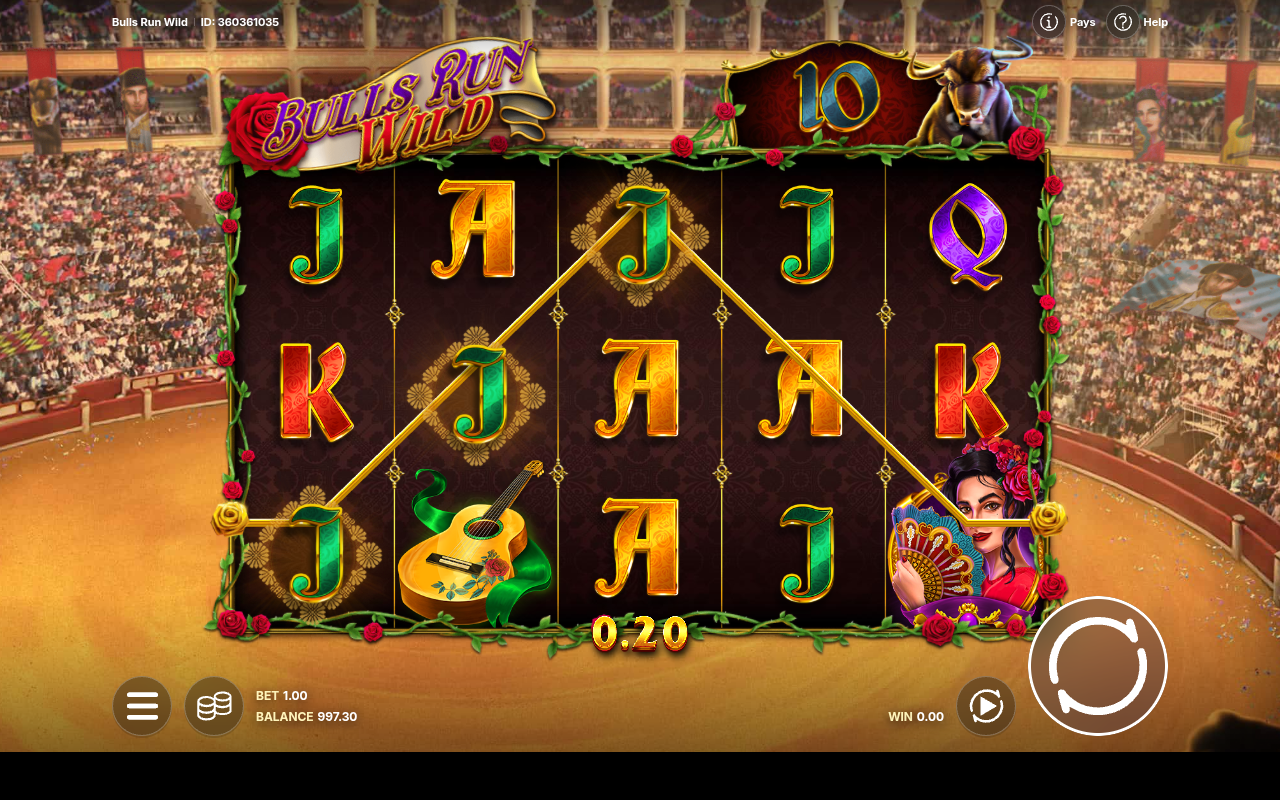 Bulls Run Wild gameplay