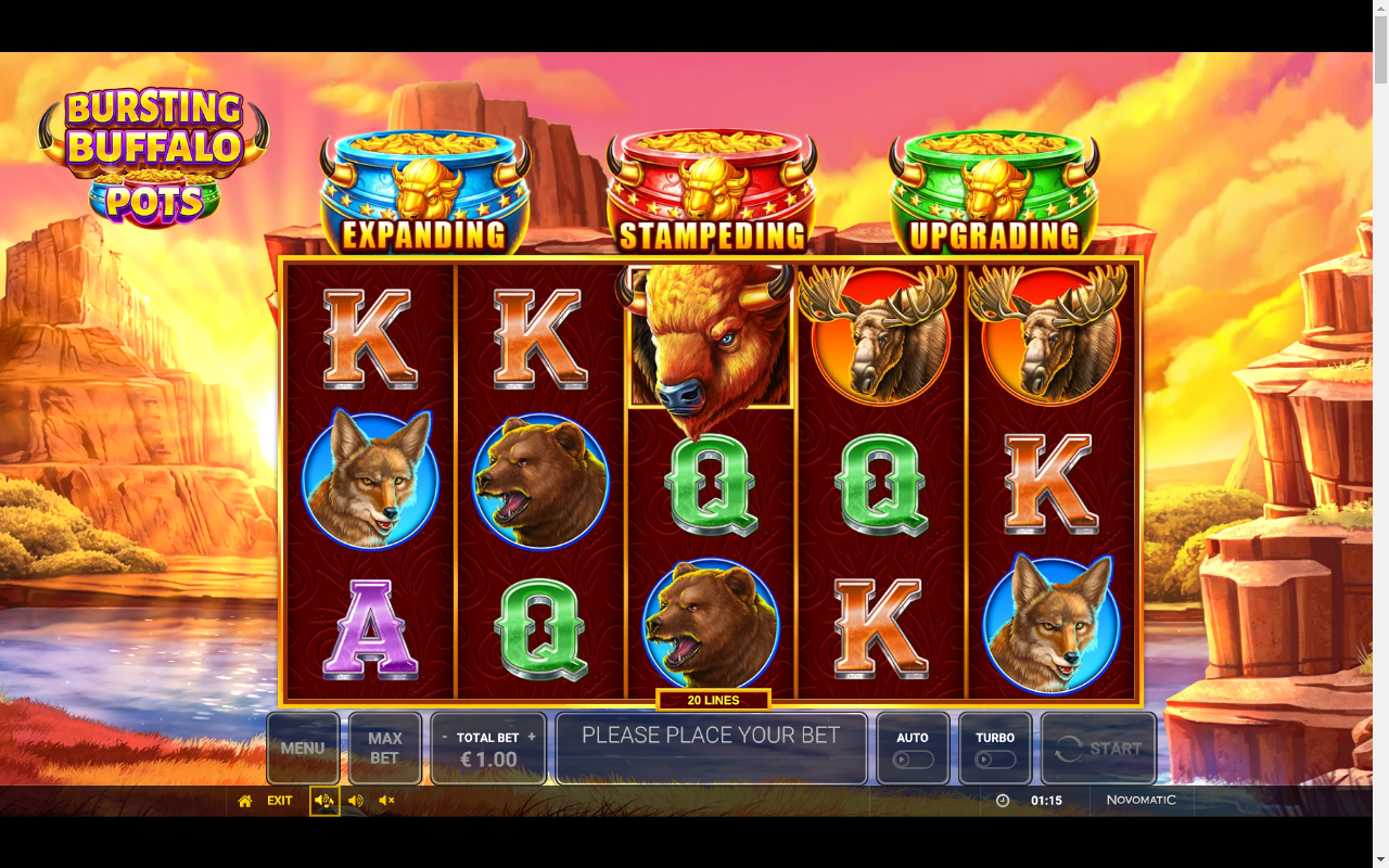 Bursting Buffalo Pots base game
