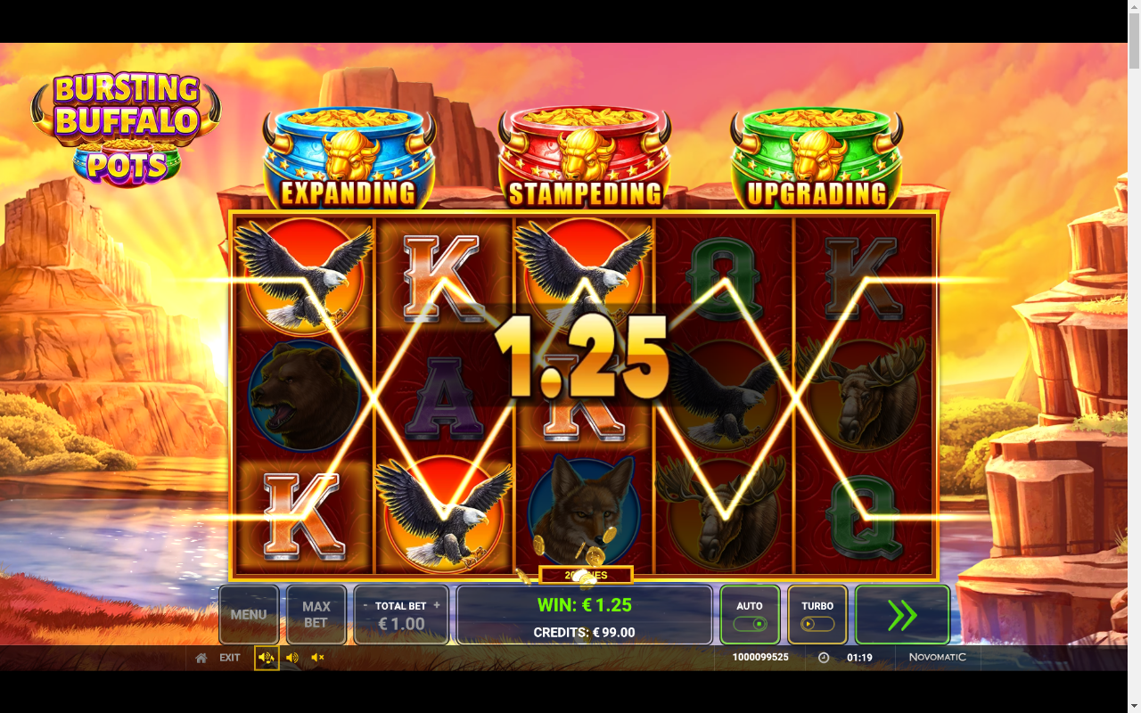 Bursting Buffalo Pots gameplay