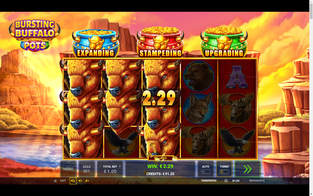 Bursting Buffalo Pots gameplay