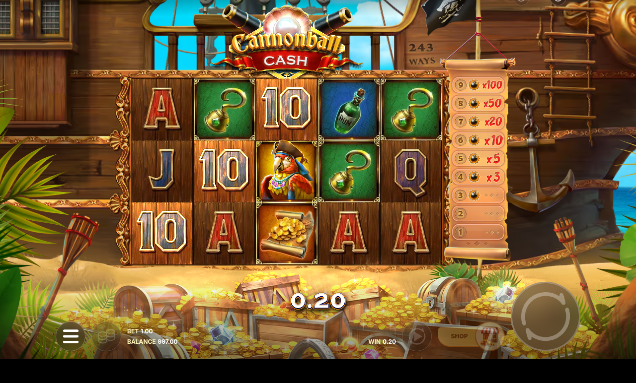 Cannonball Cash base game