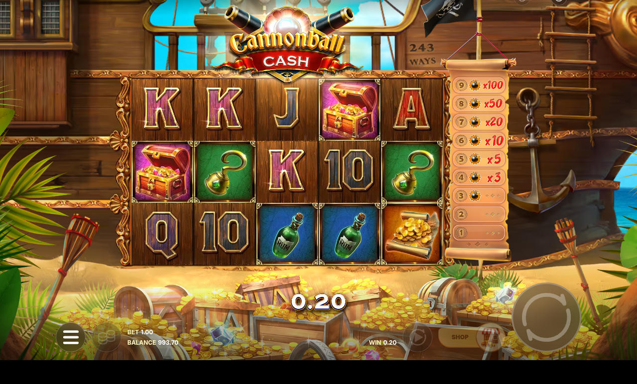 Cannonball Cash gameplay