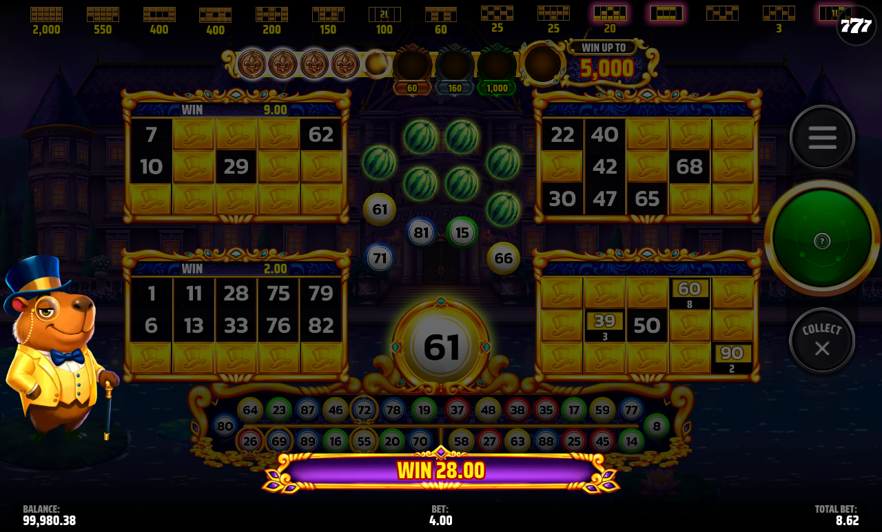 Capi Cash Jackpot Fortunes gameplay