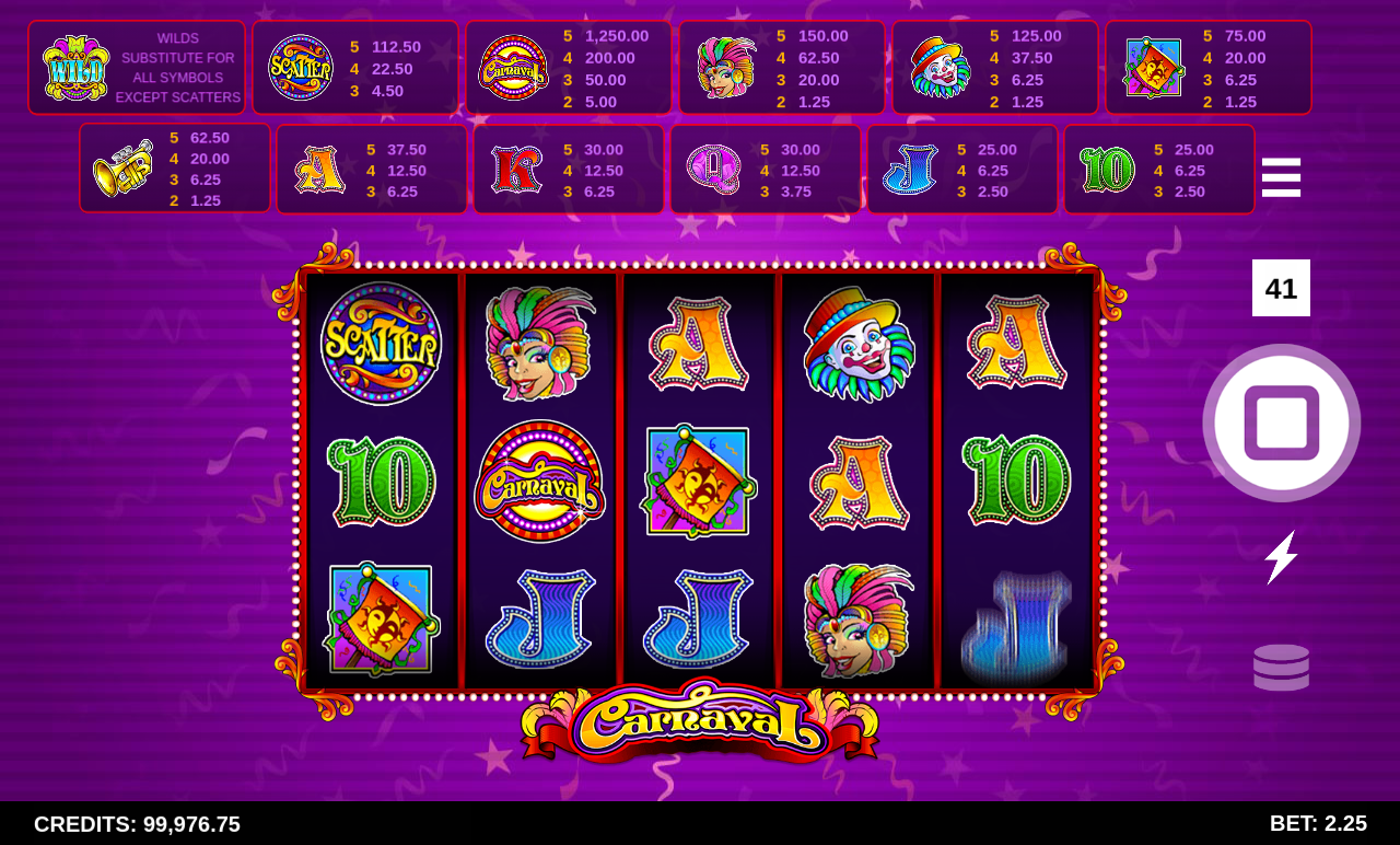 Carnaval gameplay