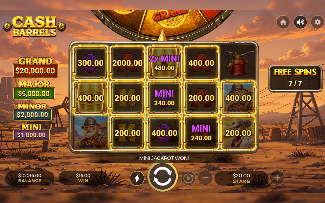 Cash Barrels gameplay