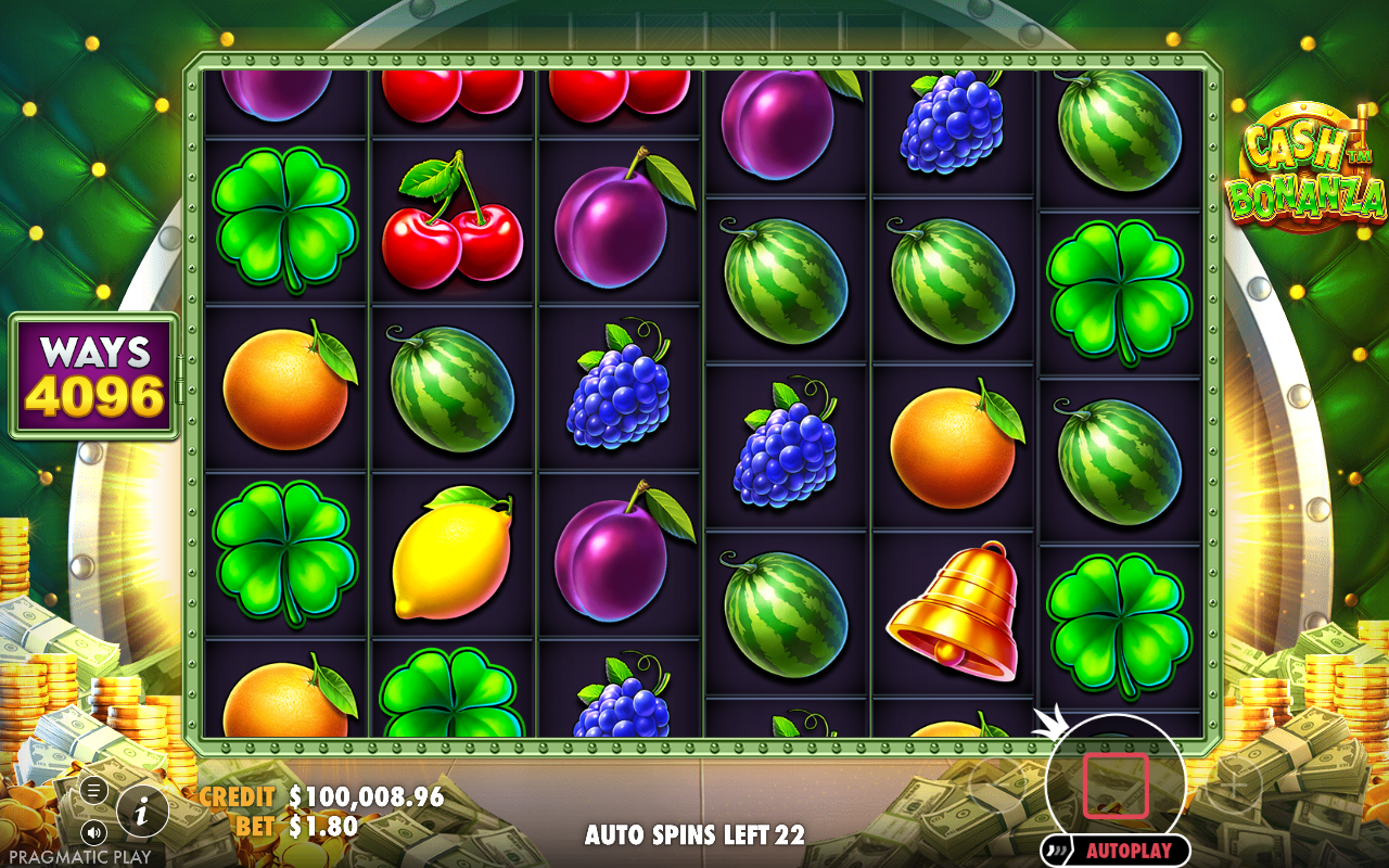 Cash Bonanza gameplay during the bonus round