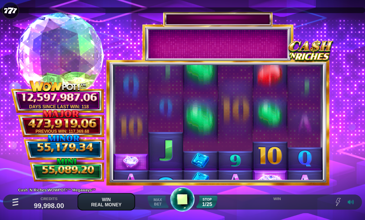 Cash 'N Riches WOWPOT! Megaways base game