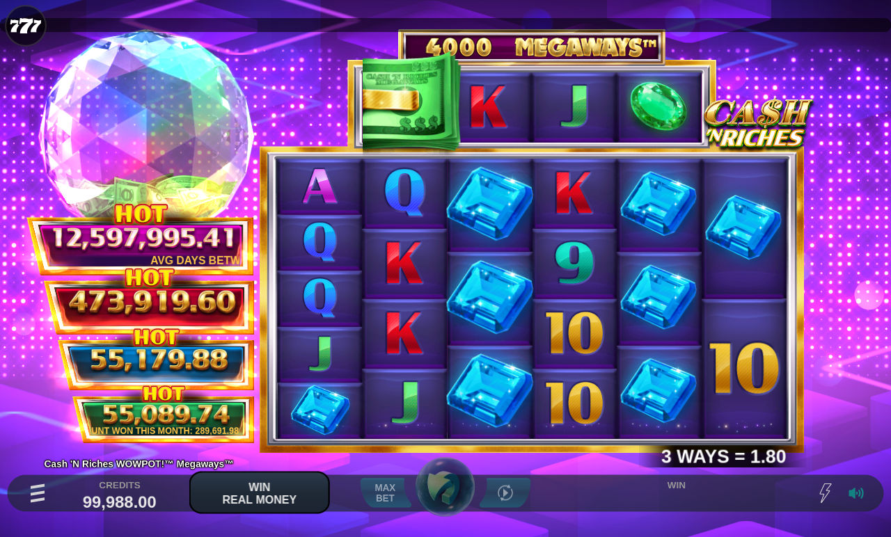 Cash 'N Riches WOWPOT! Megaways gameplay