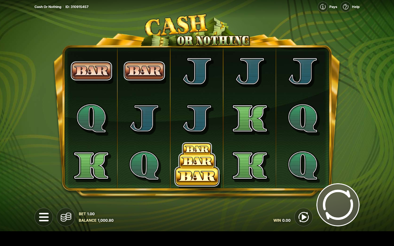 Cash or Nothing gameplay