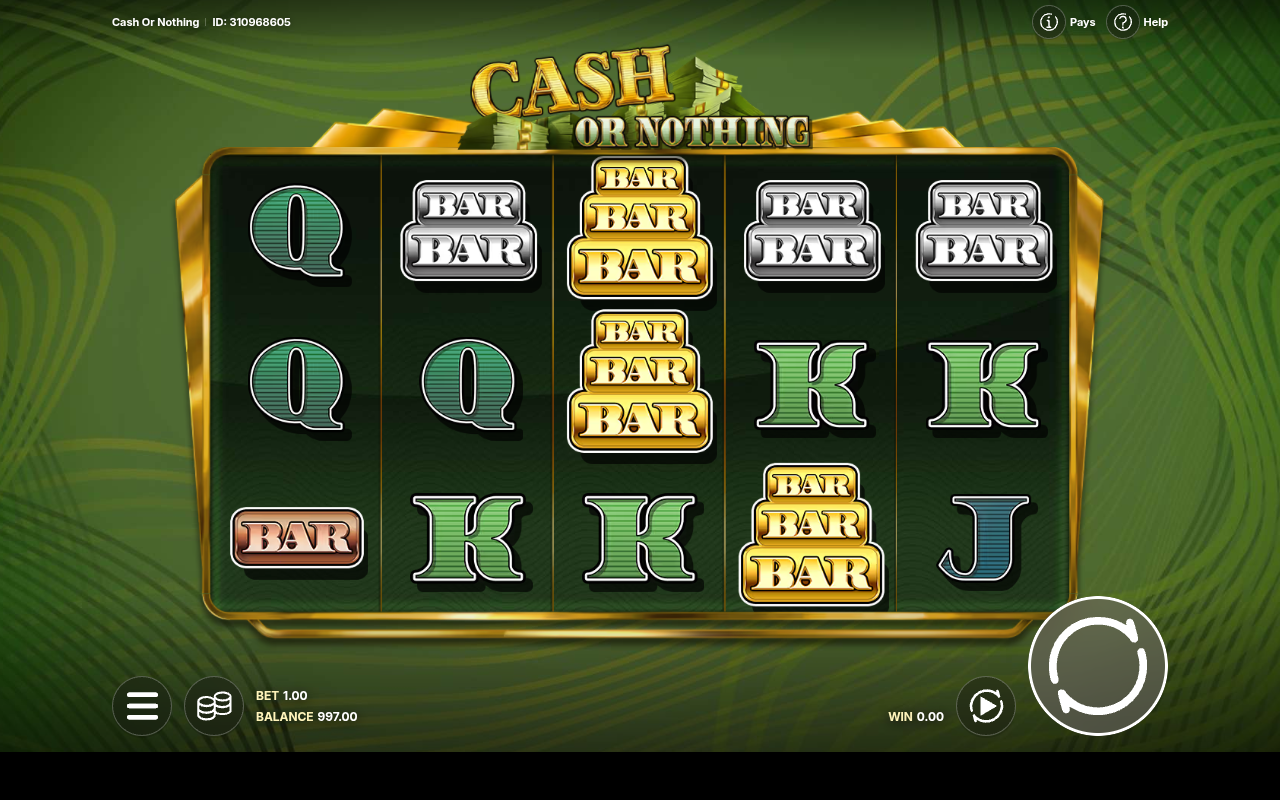 Cash or Nothing gameplay
