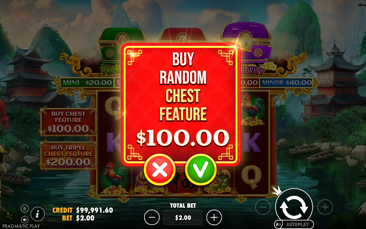 Chests of Cai Shen bonus buy menu