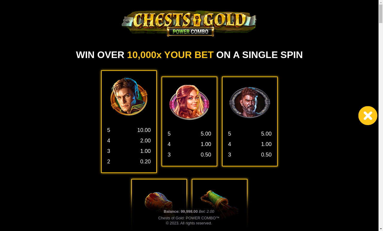 Chests of Gold: POWER COMBO combined features rules