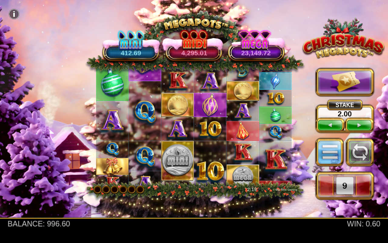 Christmas Megapots gameplay