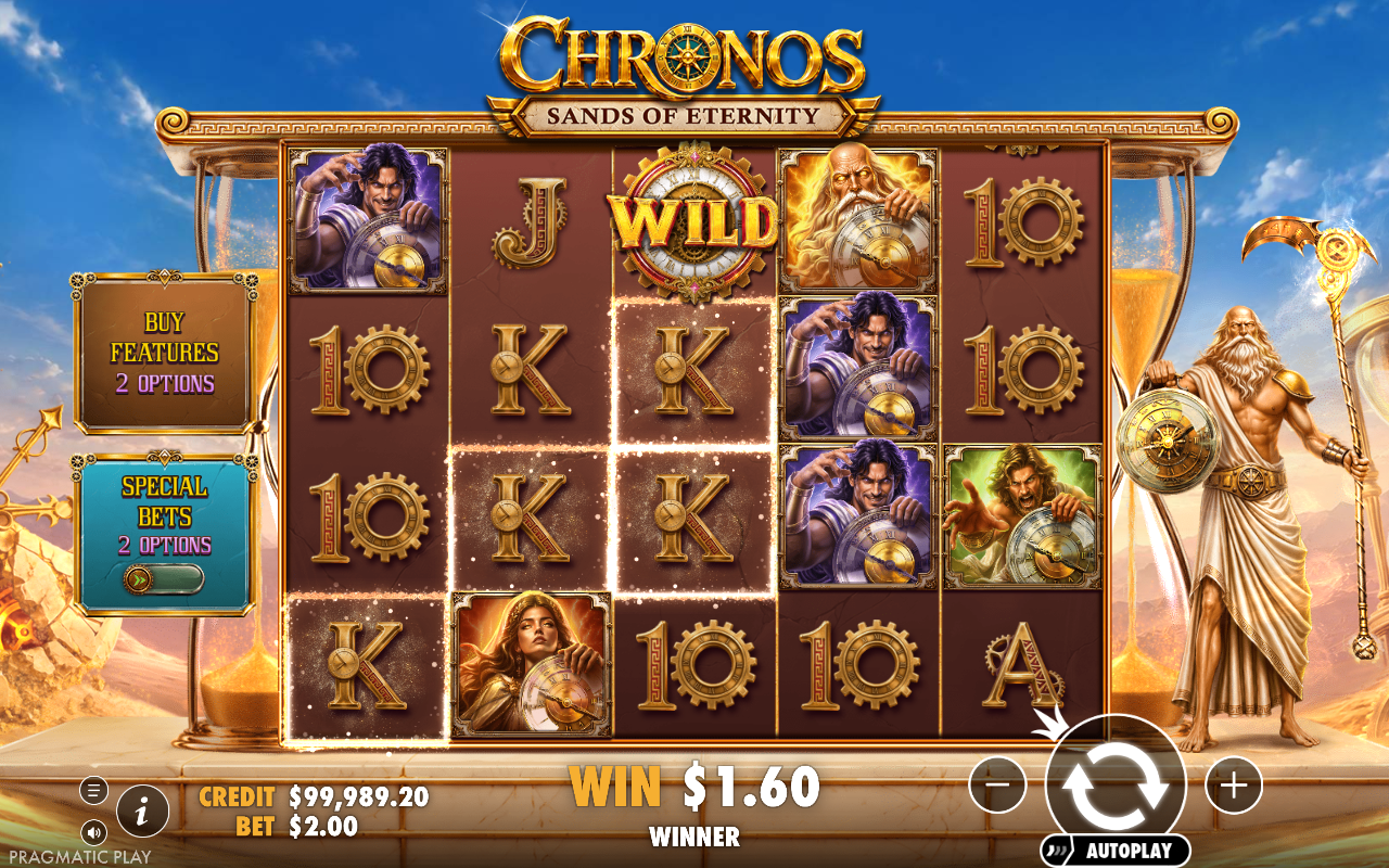 Chronos Sands of Eternity gameplay with a winning spin