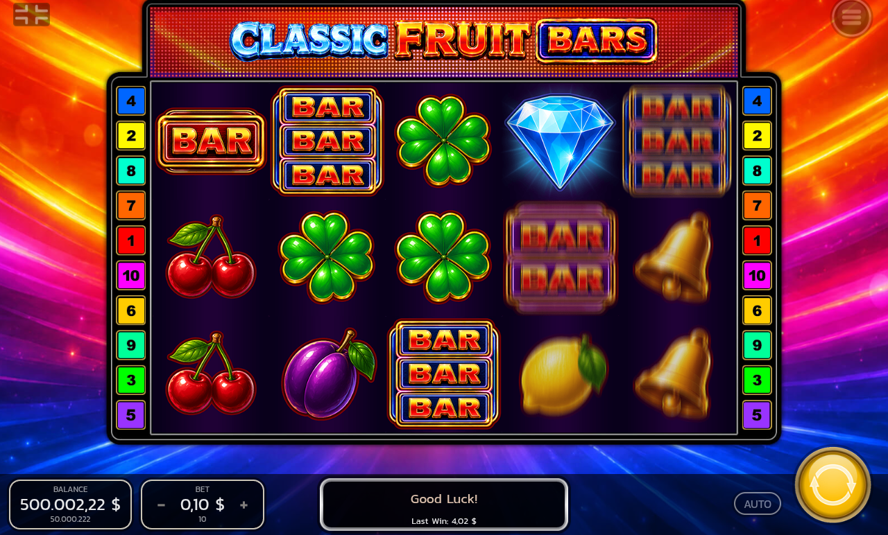 Classic Fruit Bars gameplay