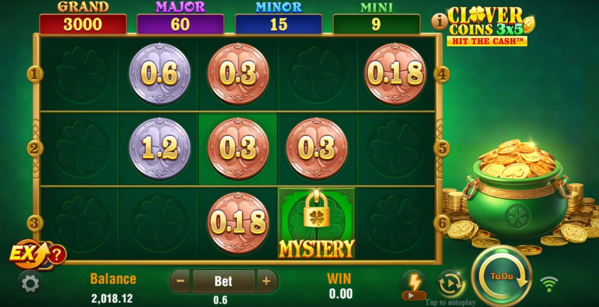 Clover Coins 3x5 Mystery Symbols