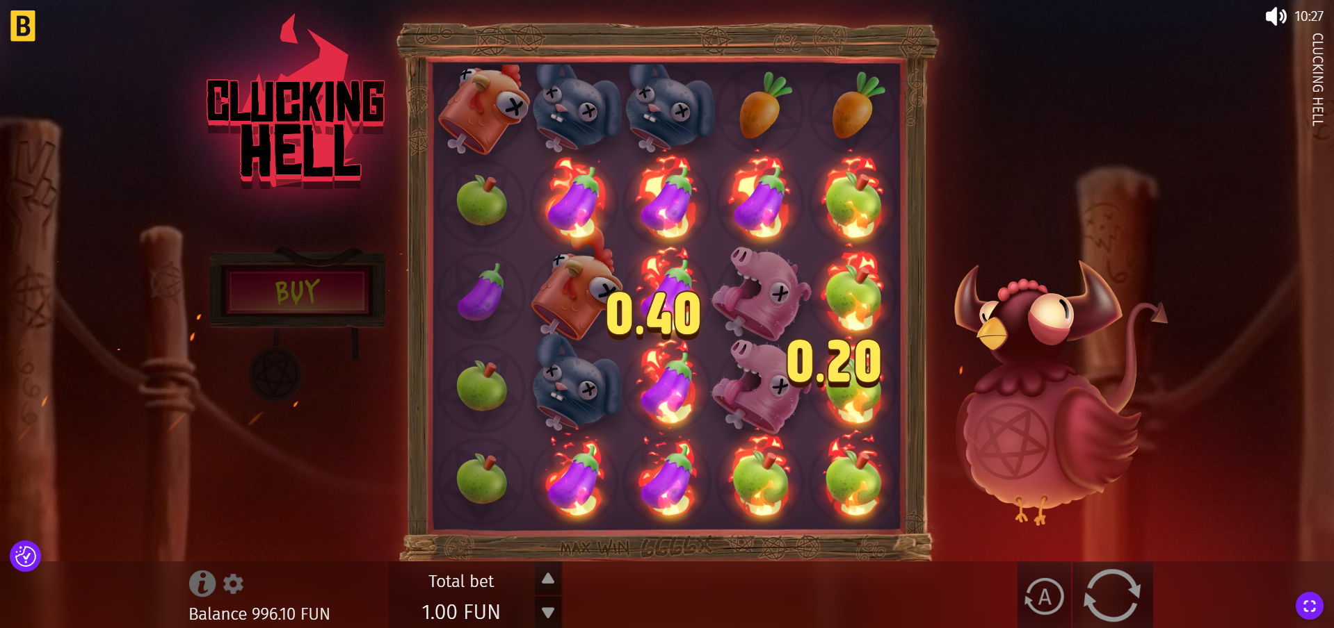 Clucking Hell Cluster Pays mechanic
