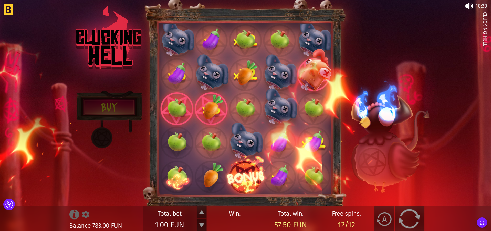 Clucking Hell Free Spins play