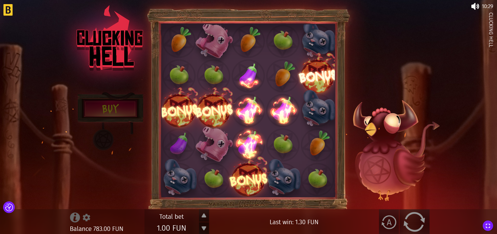 Clucking Hell Free Spins trigger