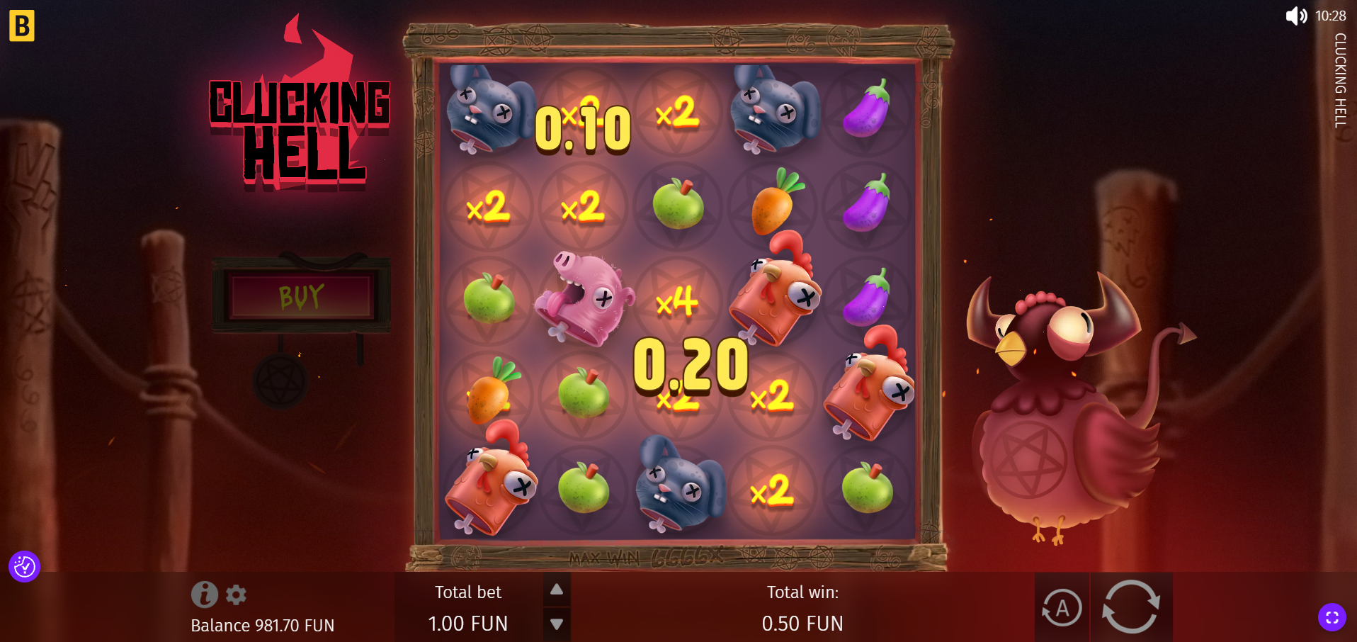 Clucking Hell Multiplier feature
