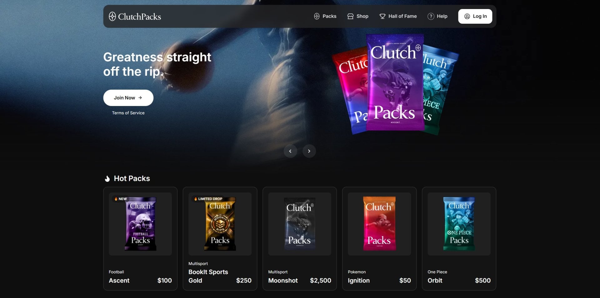 ClutchPacks Homepage