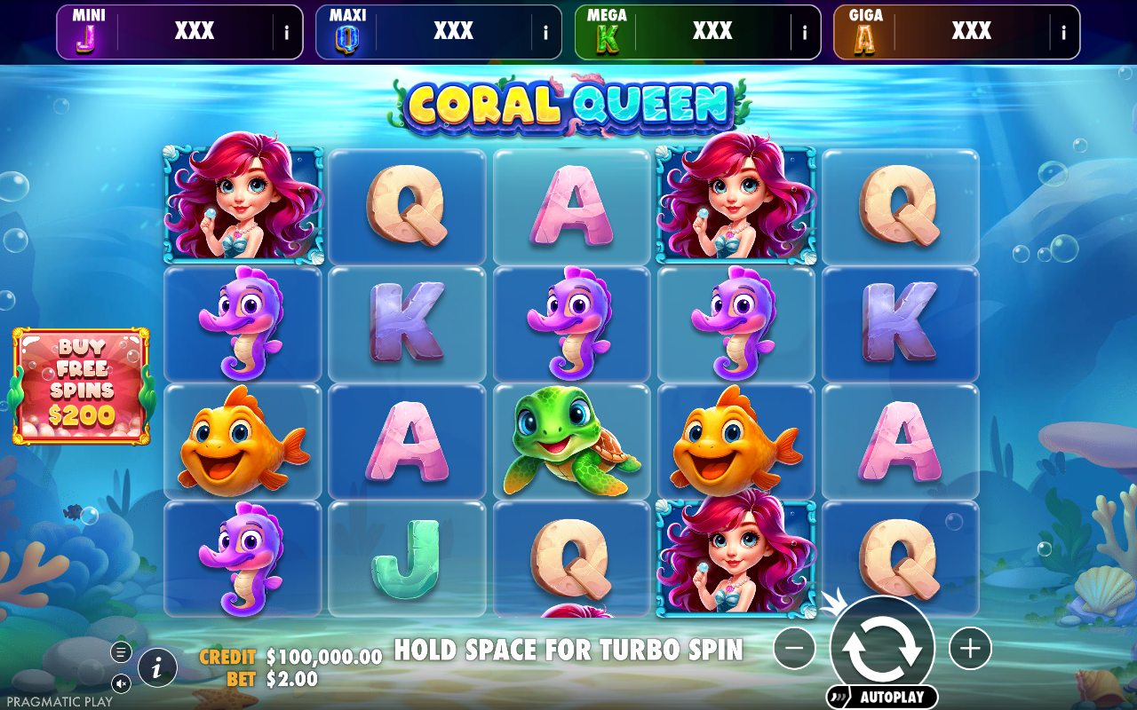 Coral Queen - Oranje Jackpot base game