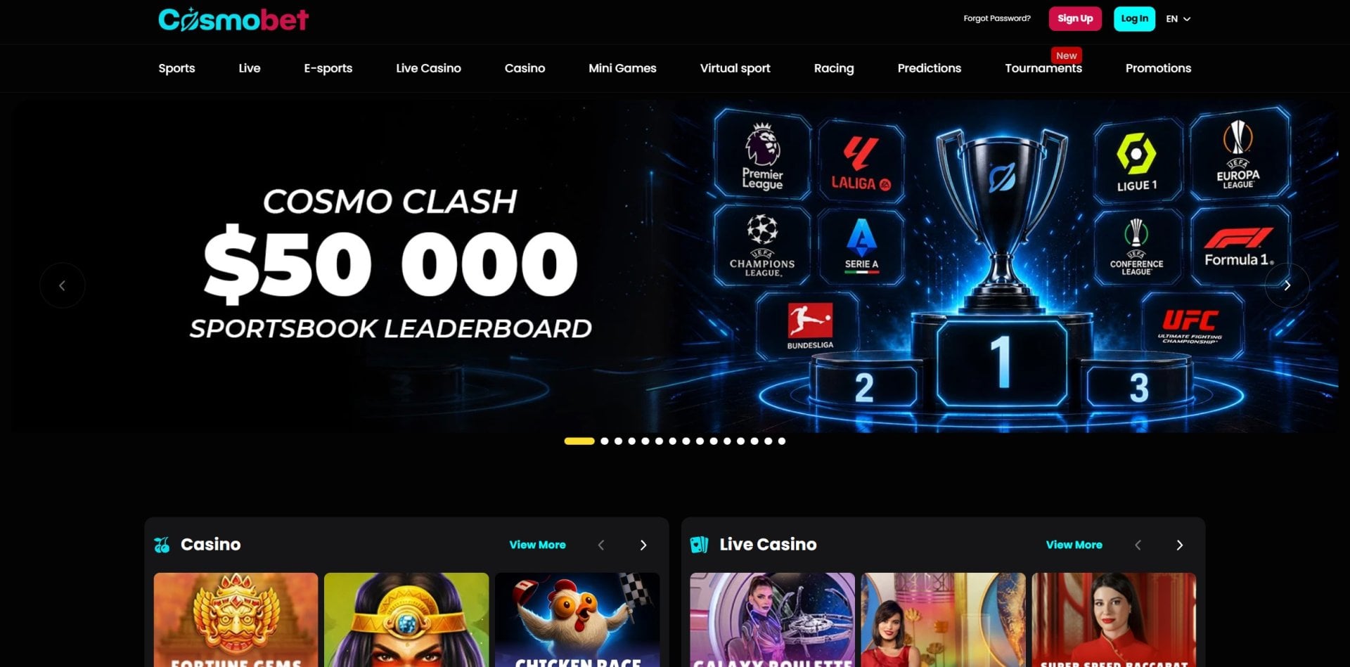 Cosmobet Homepage
