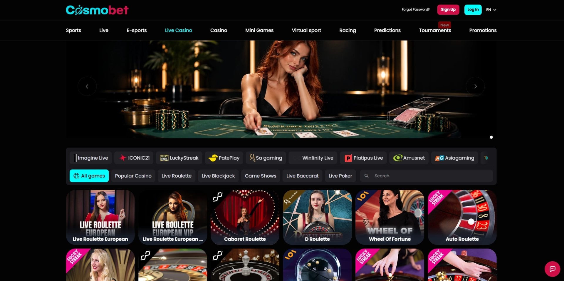 Cosmobet Live Casino