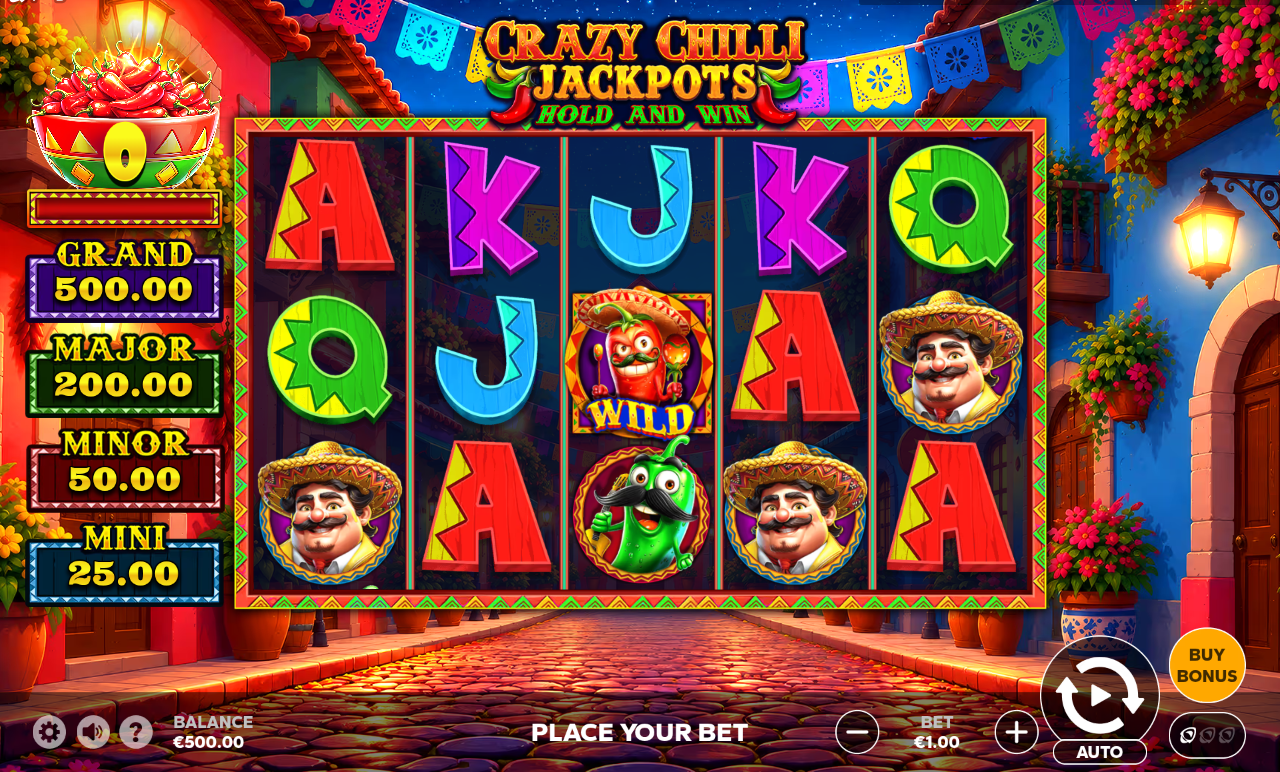 Crazy Chilli Jackpots base game