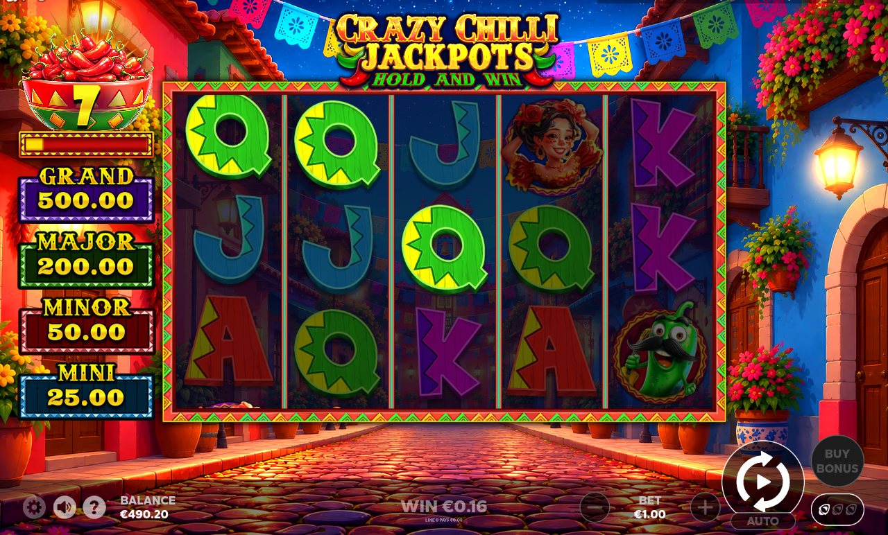 Crazy Chilli Jackpots gameplay