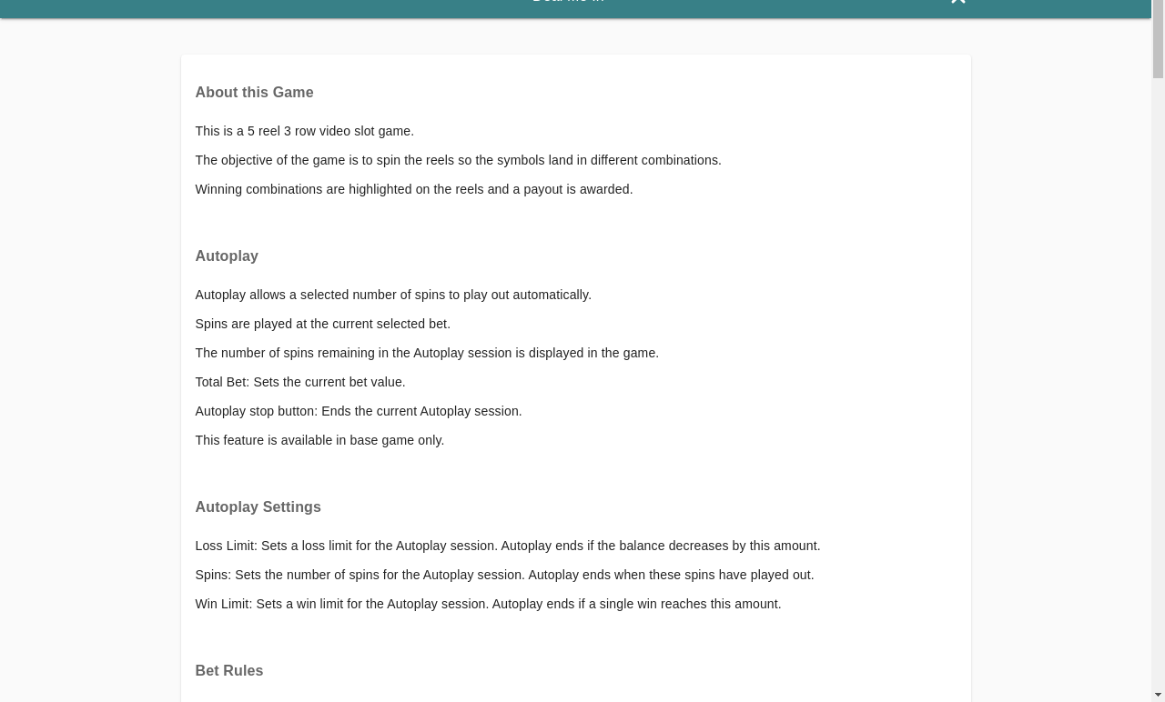 Deal Me In Link&Win rules screen