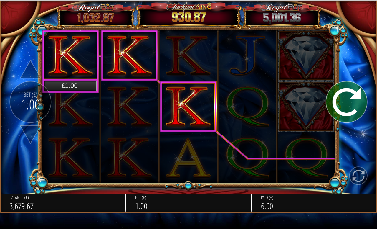 Diamond Jackpots gameplay