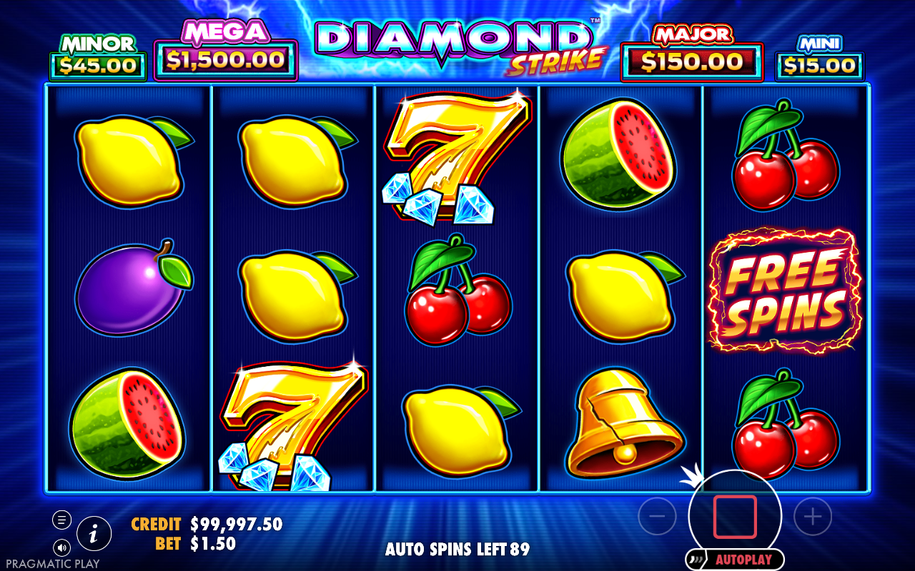 Diamond Strike free spins with diamond wilds