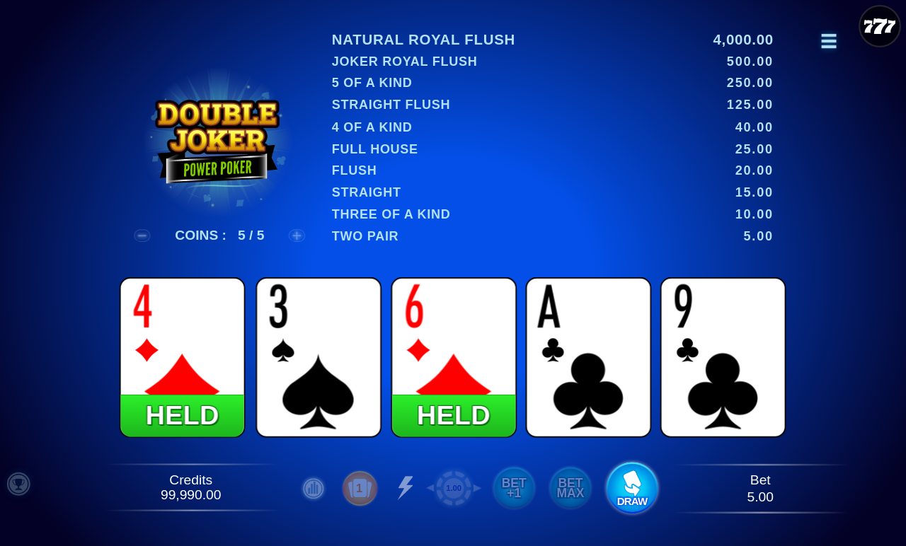 Double Joker - Power Poker gameplay