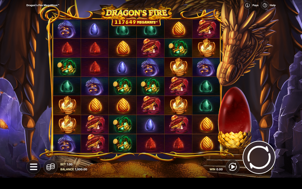 Dragons Fire Megaways base game