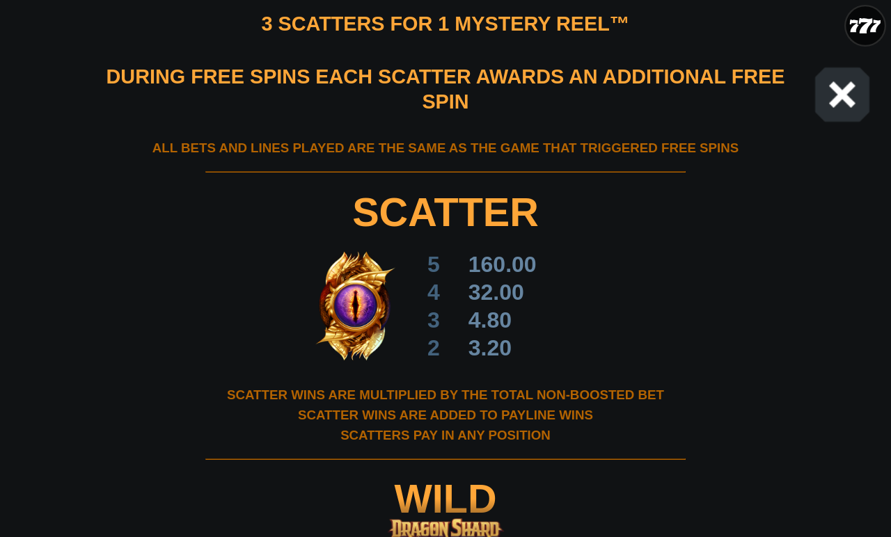 Dragon Shard free spins rules