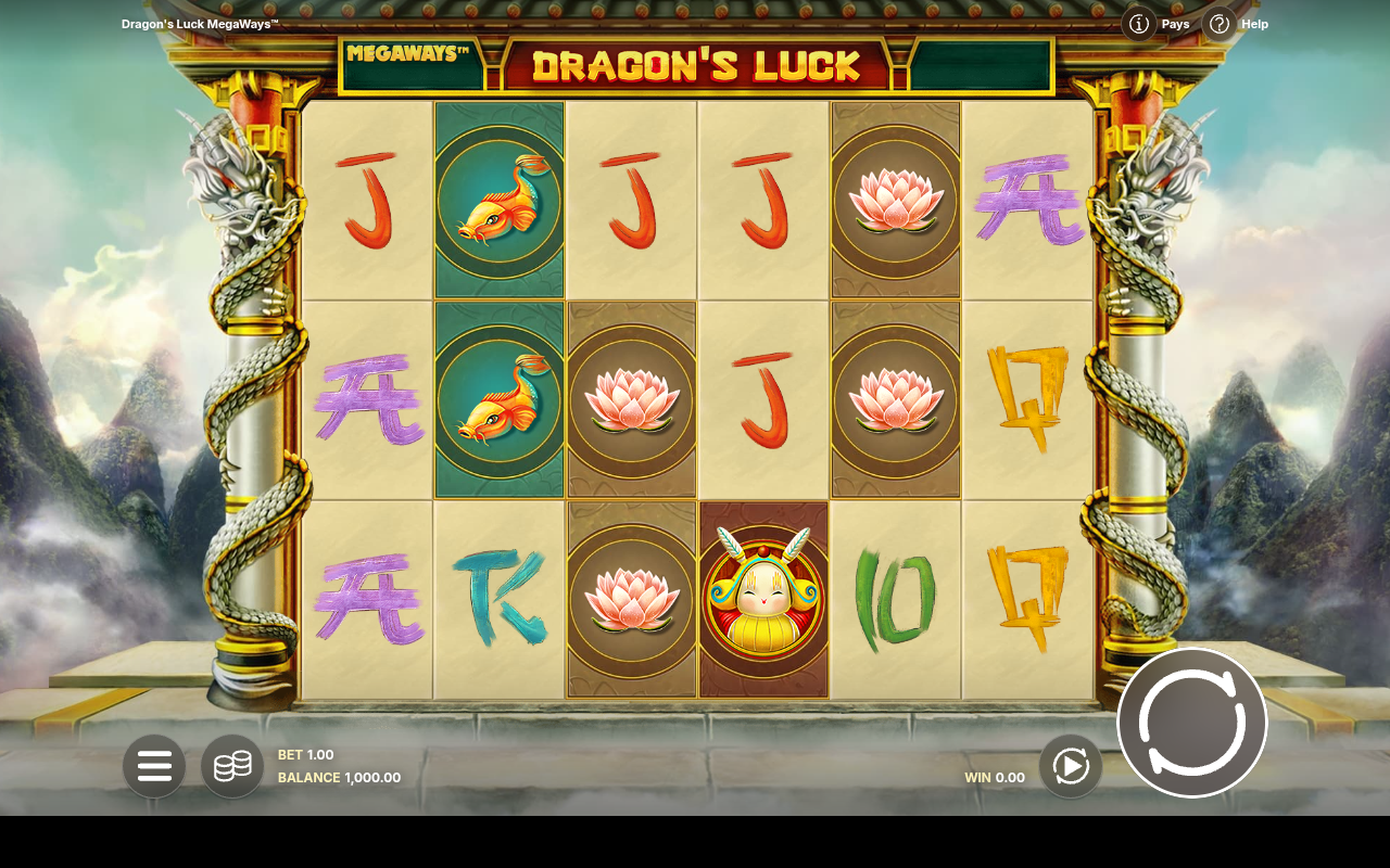 Dragon's Luck Megaways base game