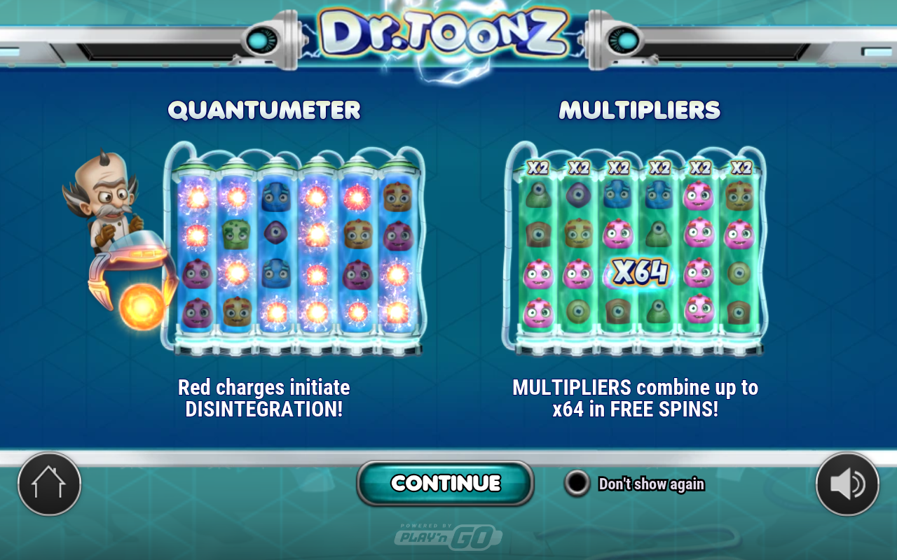 Dr. Toonz information screen