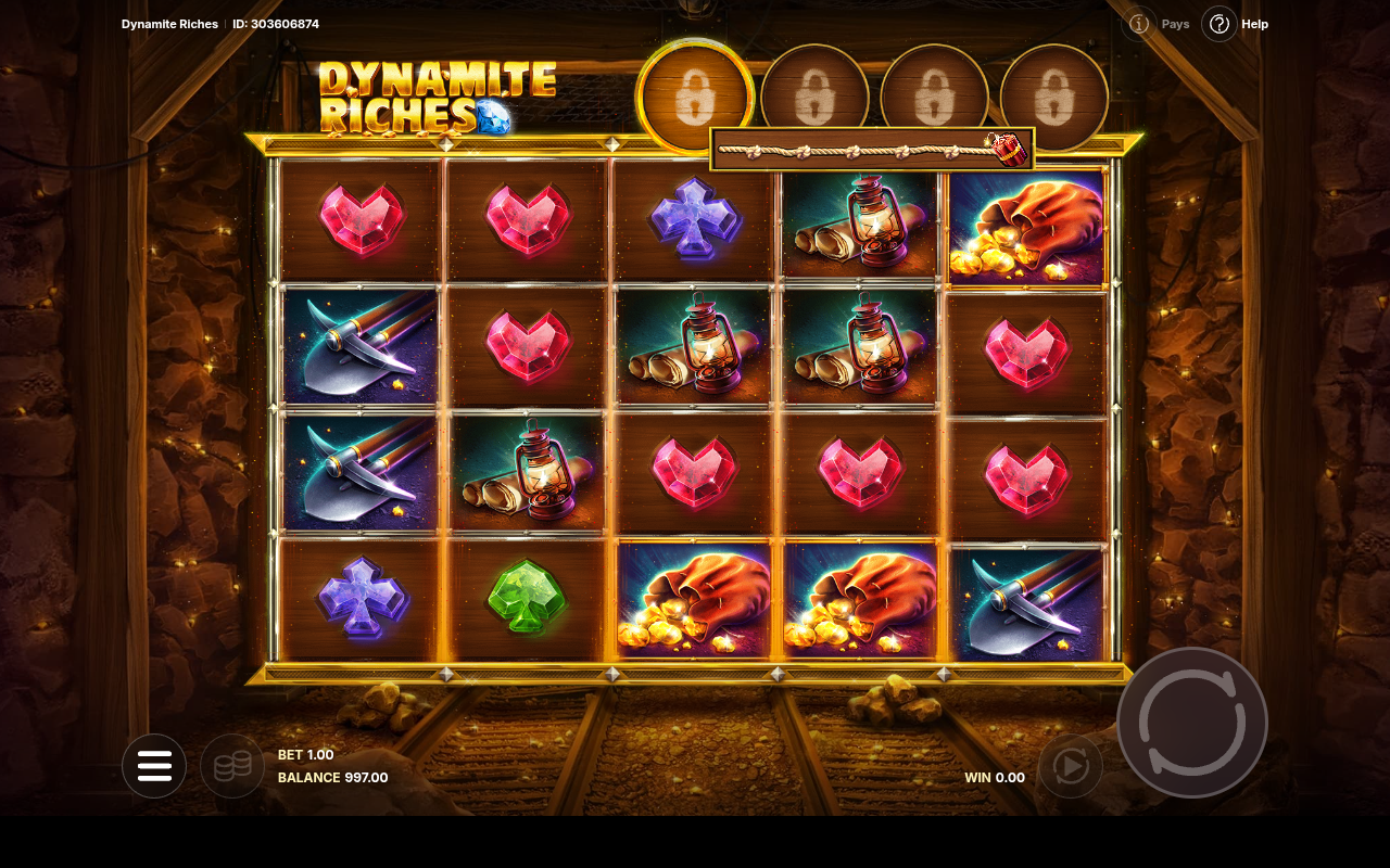 Dynamite Riches gameplay