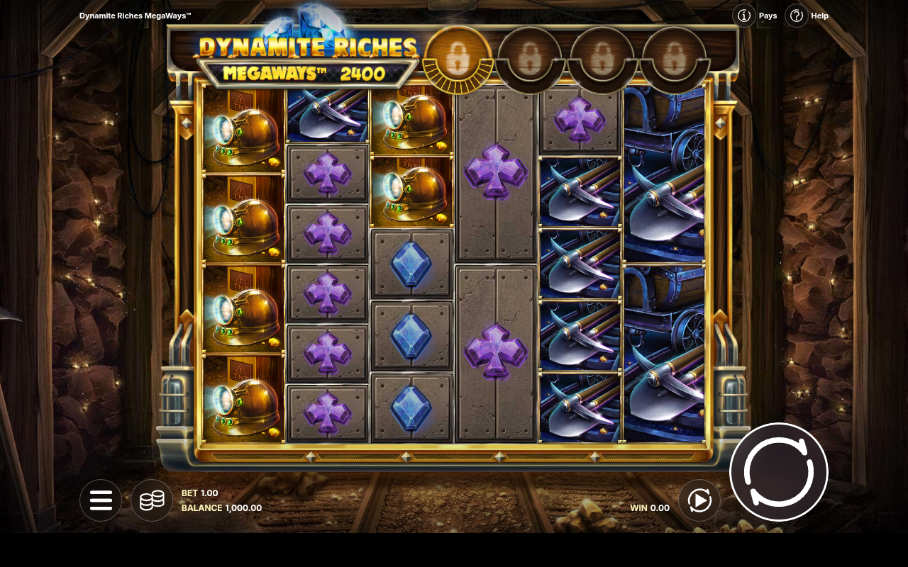 Dynamite Riches Megaways base game