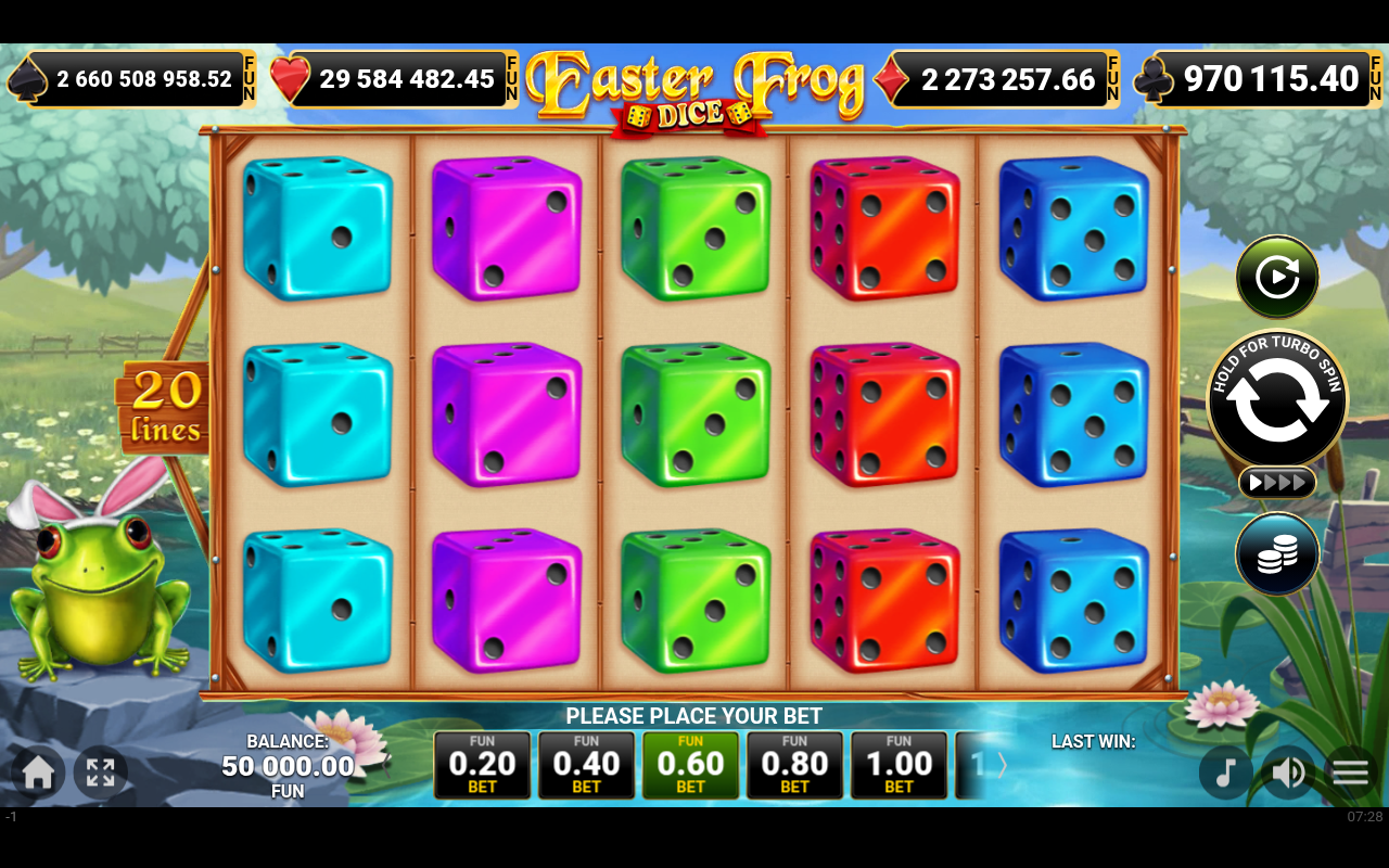 Easter Frog Dice base game